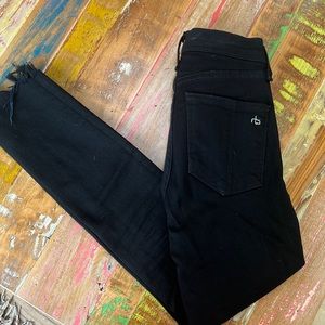 10 inch capri black rag and bone skinny jeans